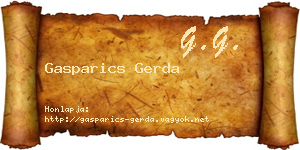 Gasparics Gerda névjegykártya